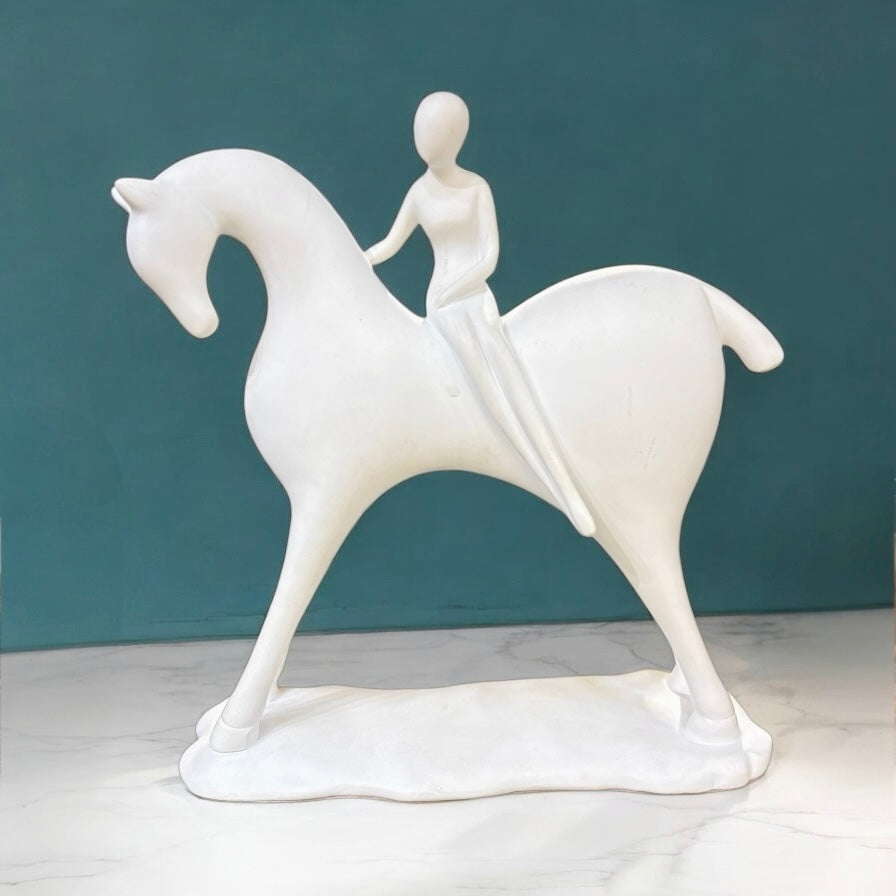 Abstract Man on Horse Showpiece for Home Decor and Interior Decor