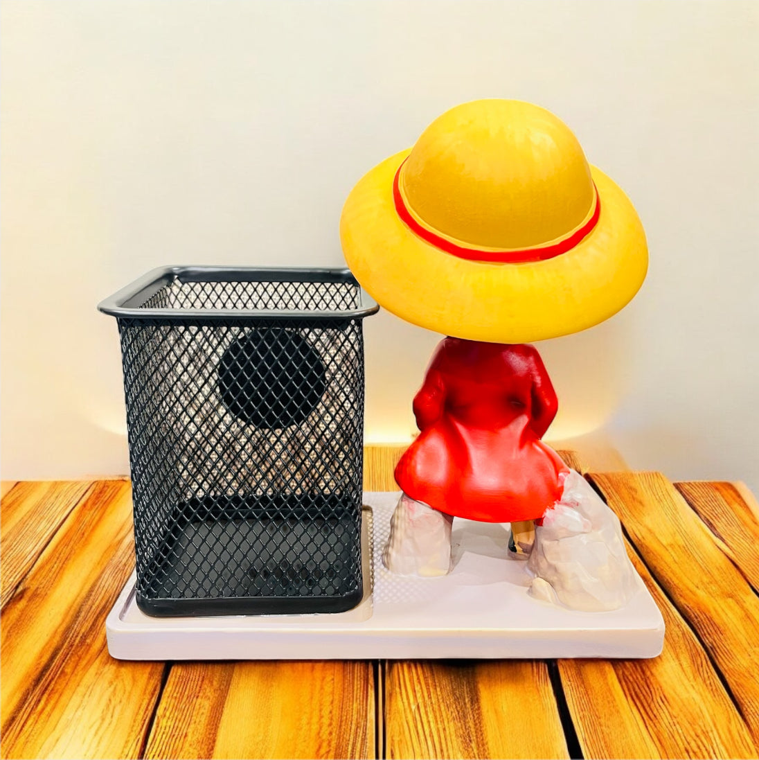 Luffy Resin and Metal Pen Stand- Desk Organizer for Home Decor