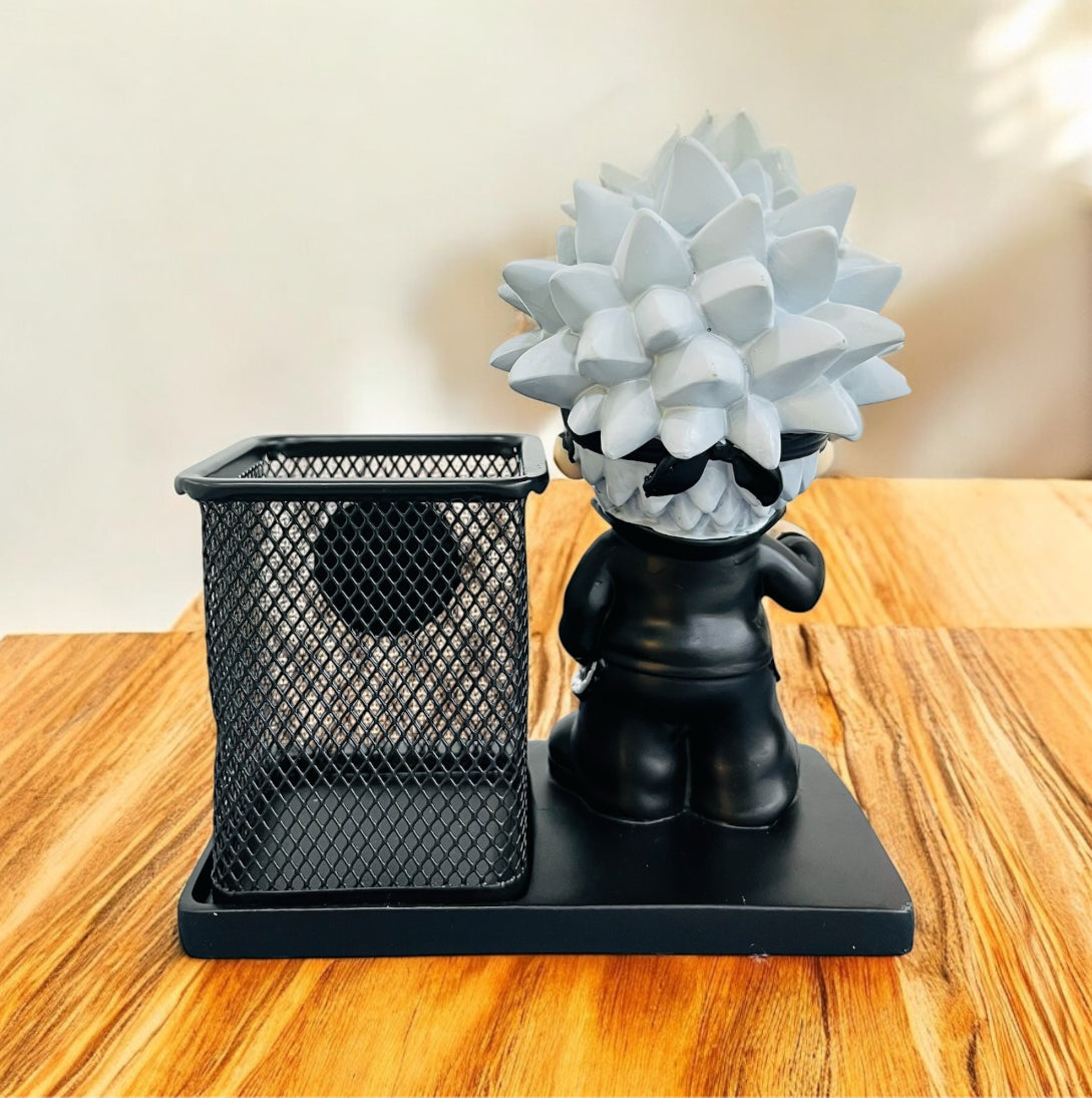 Satoru Gojo Resin and Metal Pen Stand- Desk Organizer