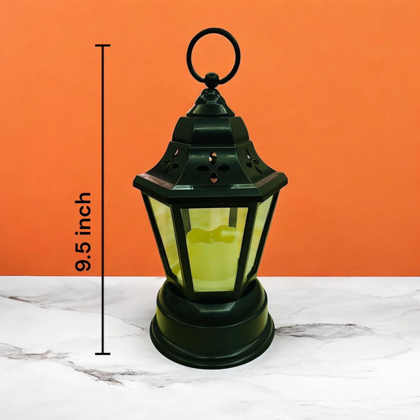 Vintage LED Lantern Light with Flickering Candle