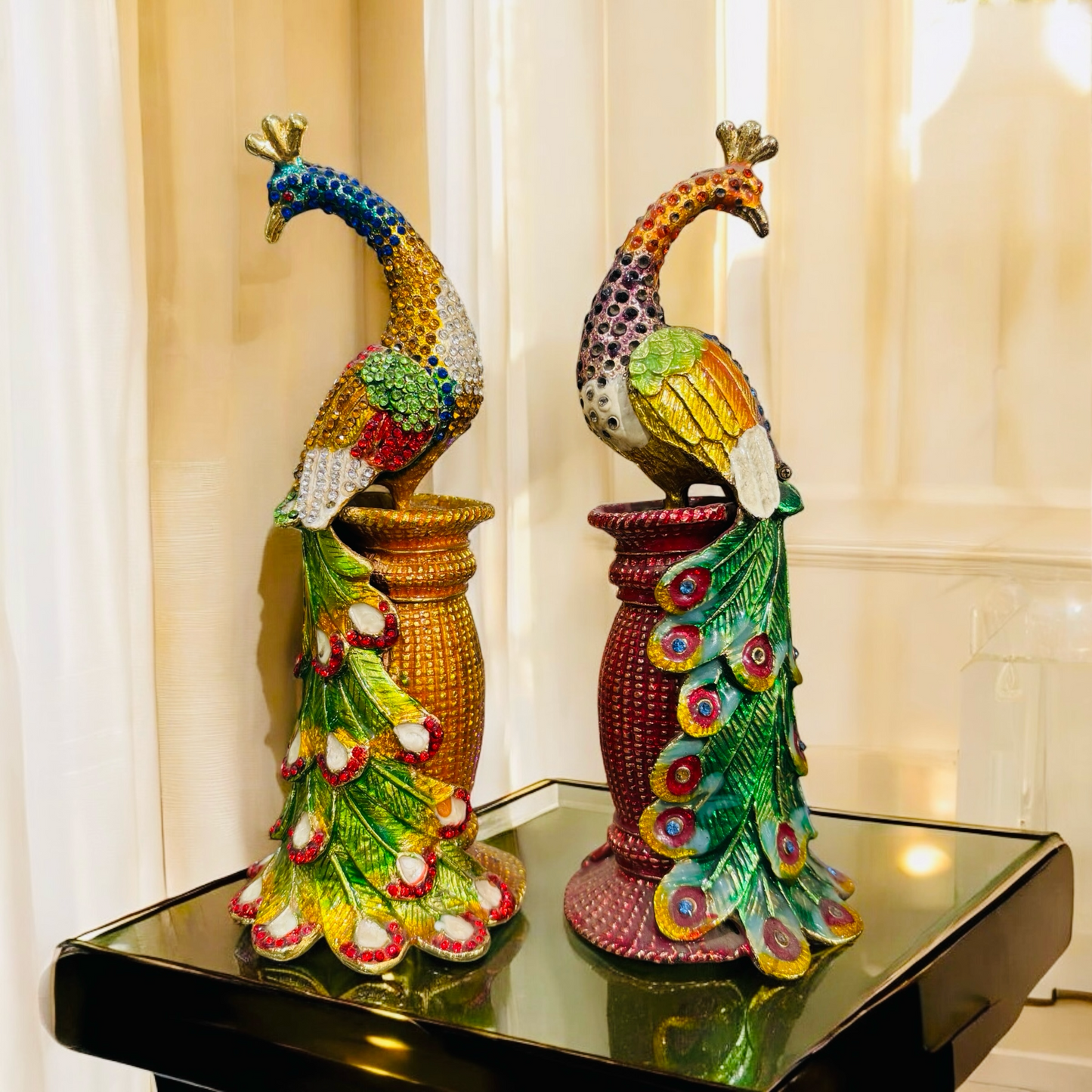Peacock Set Showpiece Set of 2