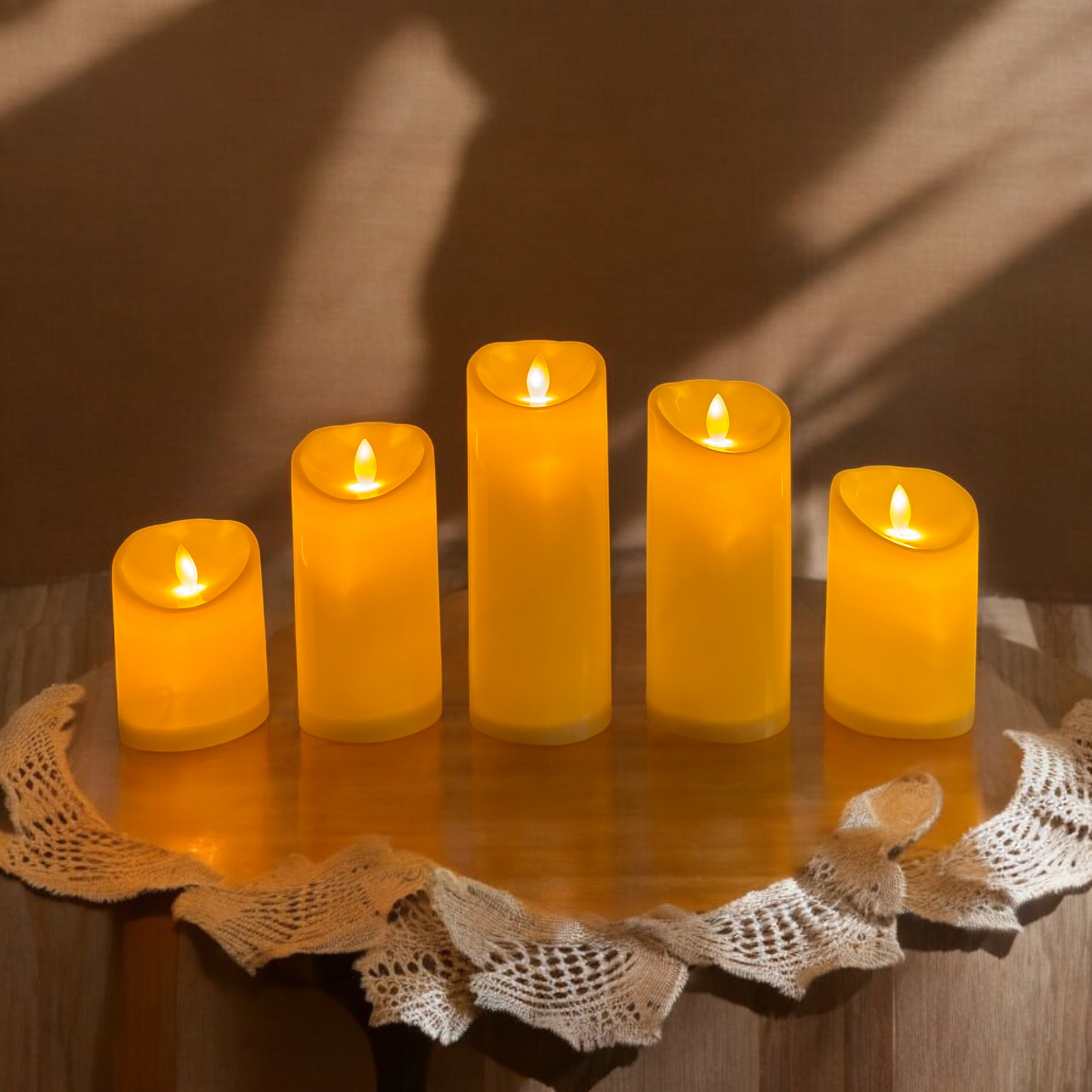 Artificial Flickering Candles set of 5