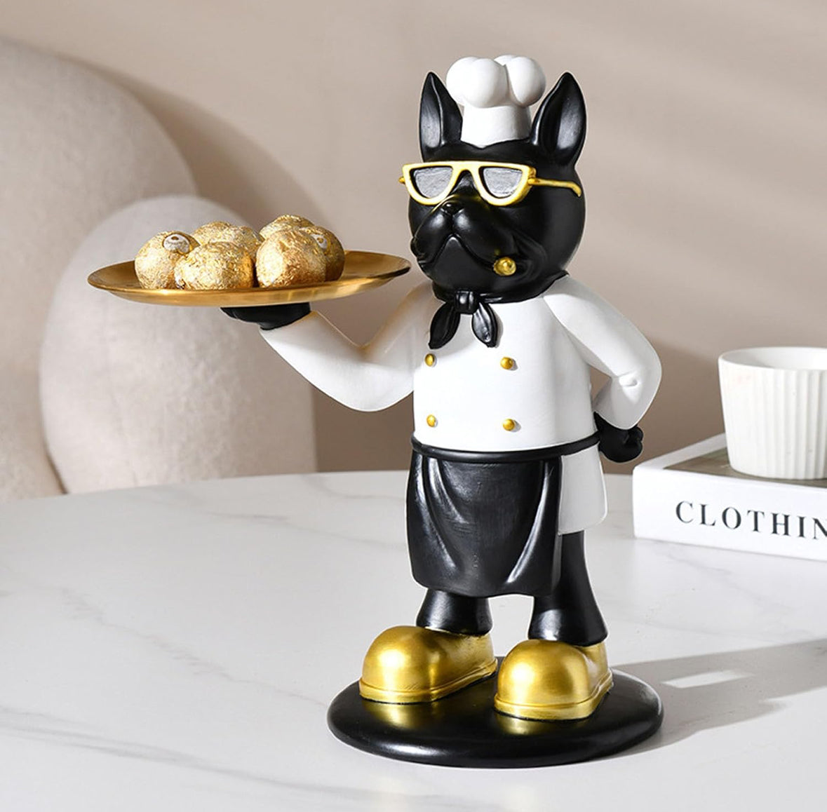 French Bulldog Statue Ideal for Modern Decor