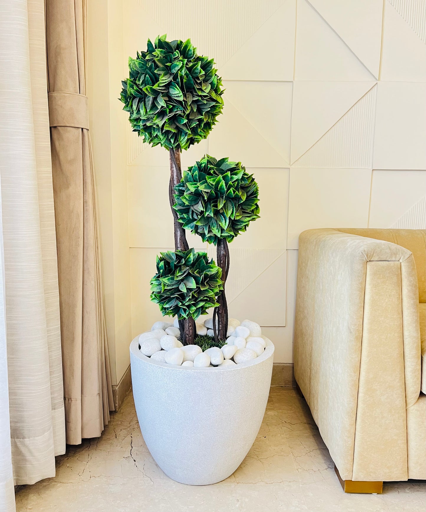 Artificial Boxwood Green Topiary Plant 4 Feet for Home and Office Decor