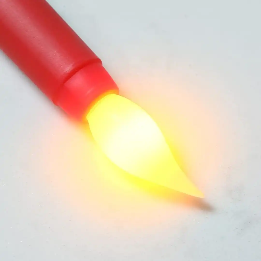 Led Long Pole Flameless Taper Candles - Red