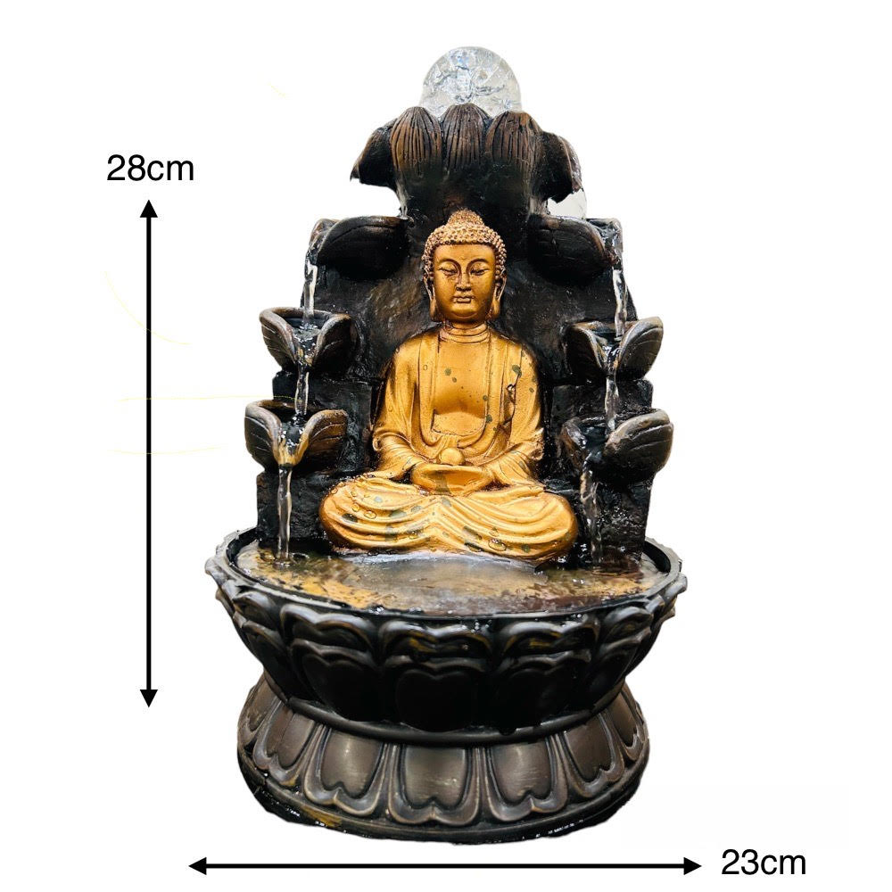 Buddha Water Fountain with Crystal ball.