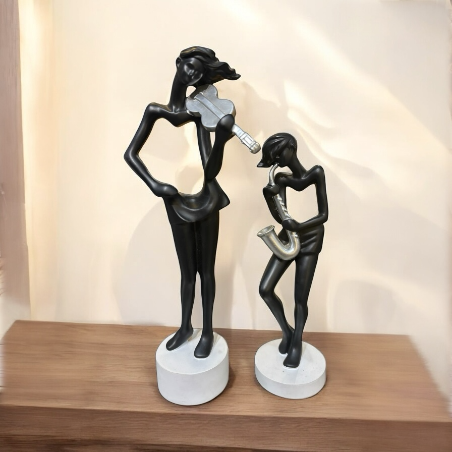 Musician Showpiece set of 2 for Home Decor and Interior Booster