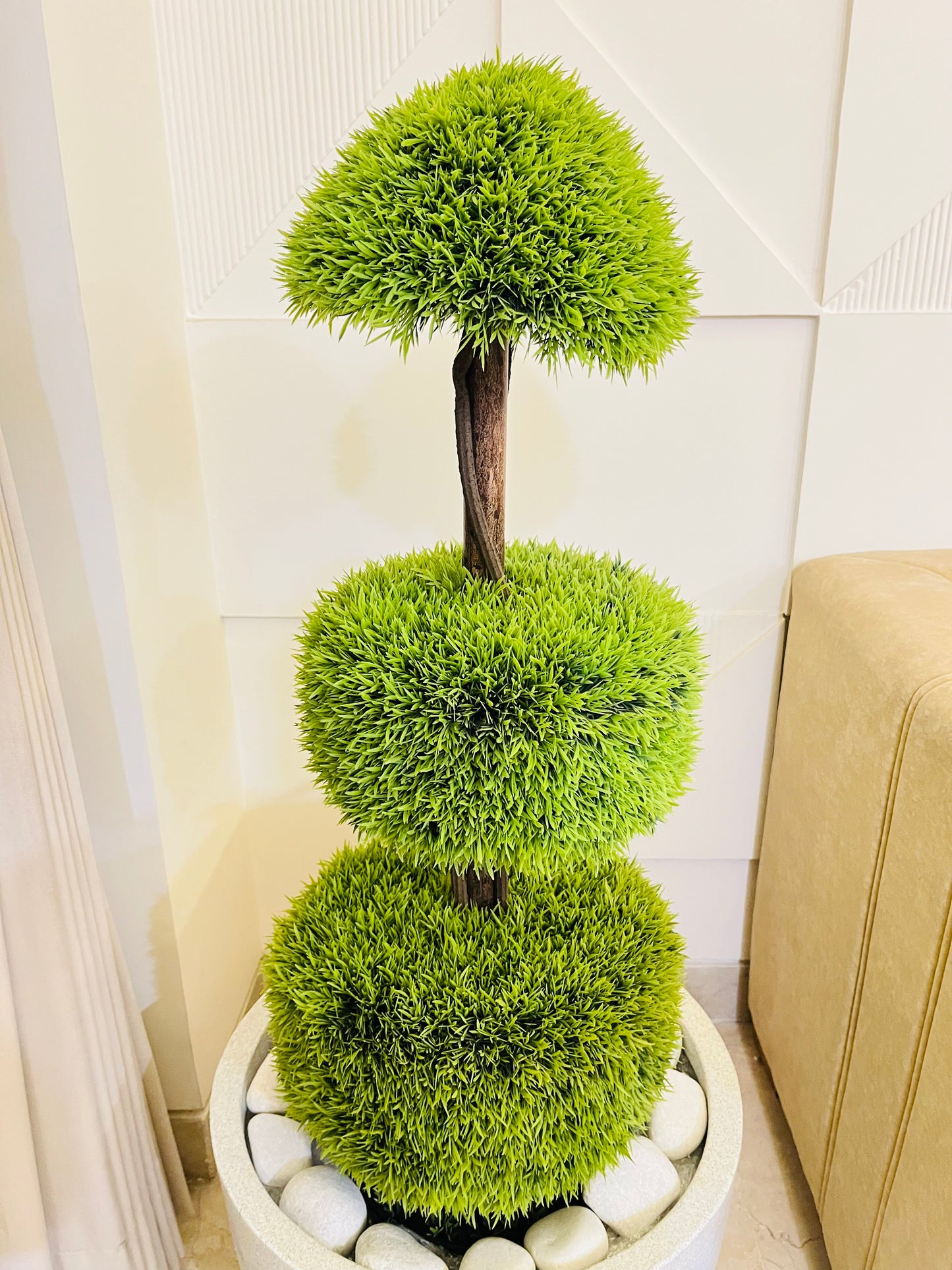 Artificial Cypress Topiary Ball Plant 4ft for Home and Office Decor