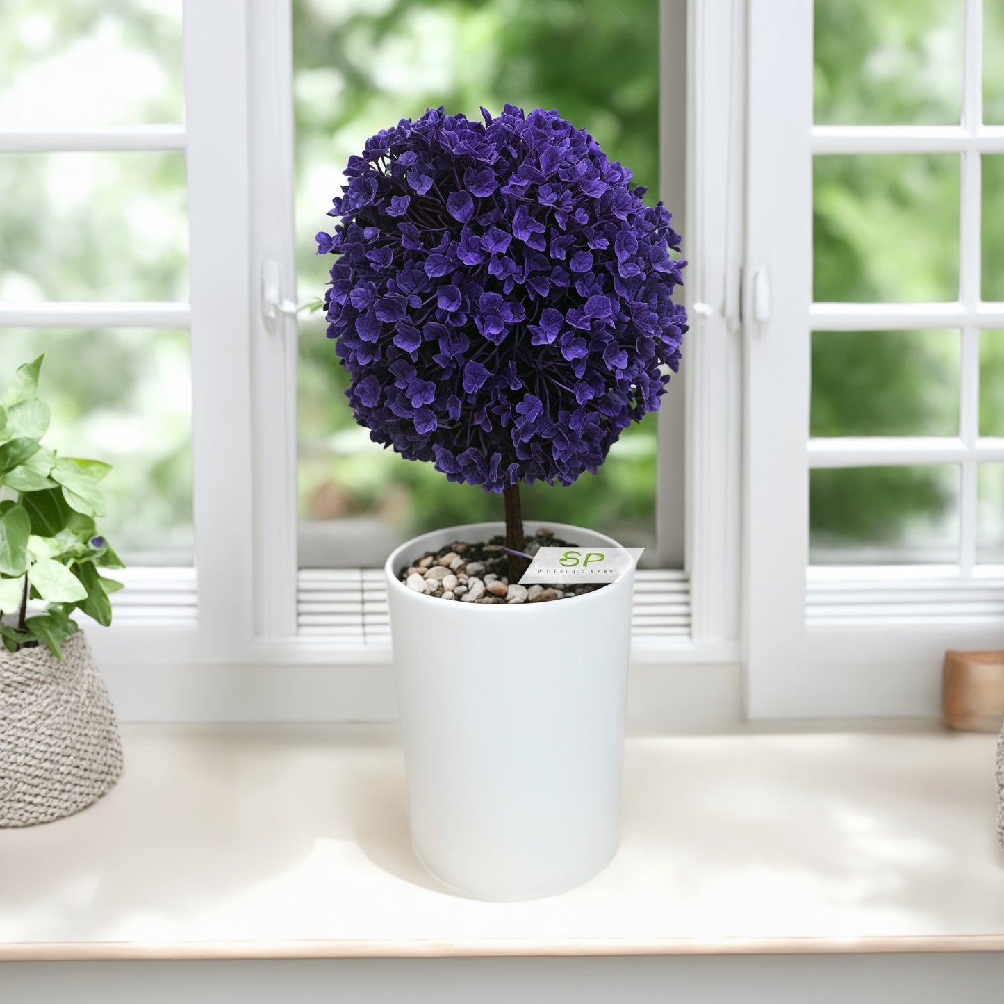 Beautiful Round Topiary Artificial Plant for Bathroom Decor