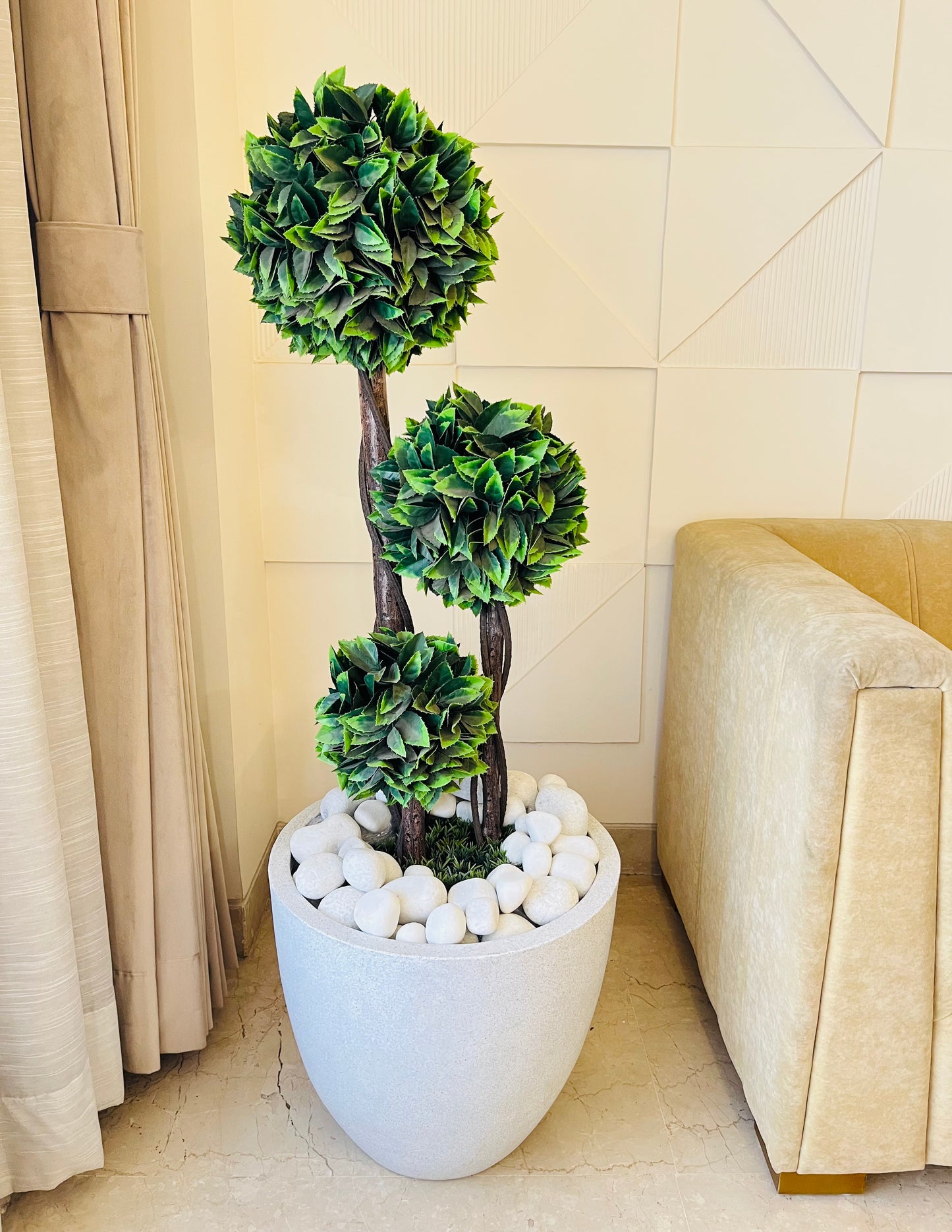 Artificial Boxwood Green Topiary Plant 4 Feet for Home and Office Decor