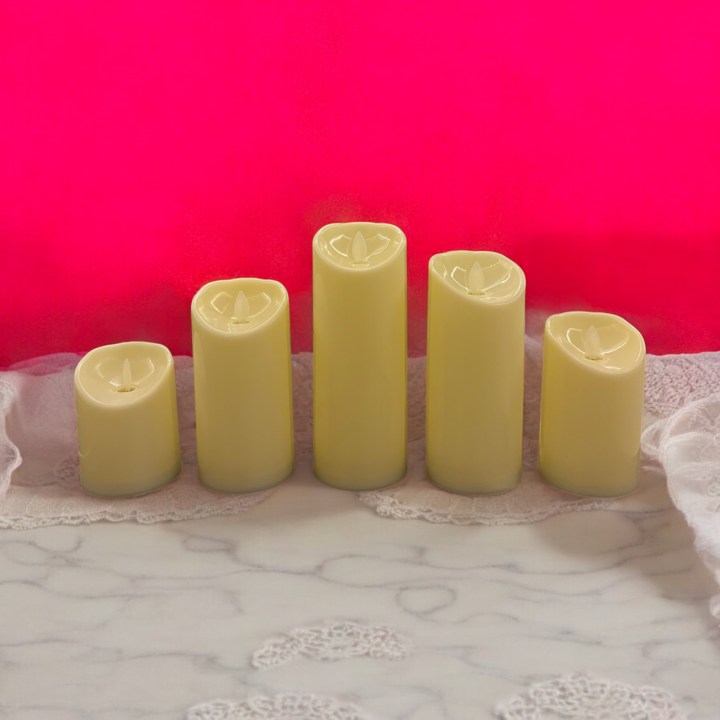 Artificial Flickering Candles set of 5