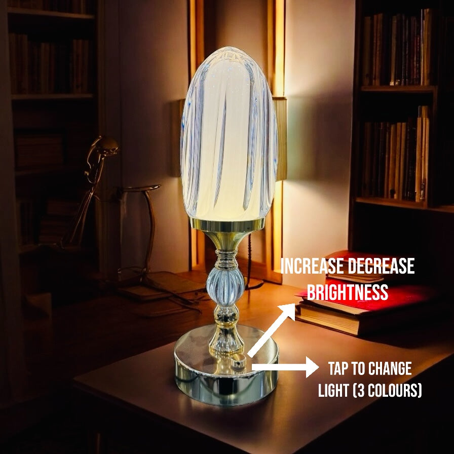Elegant Potable Table Lamp with 3 Light Modes and Brightness Adjuster
