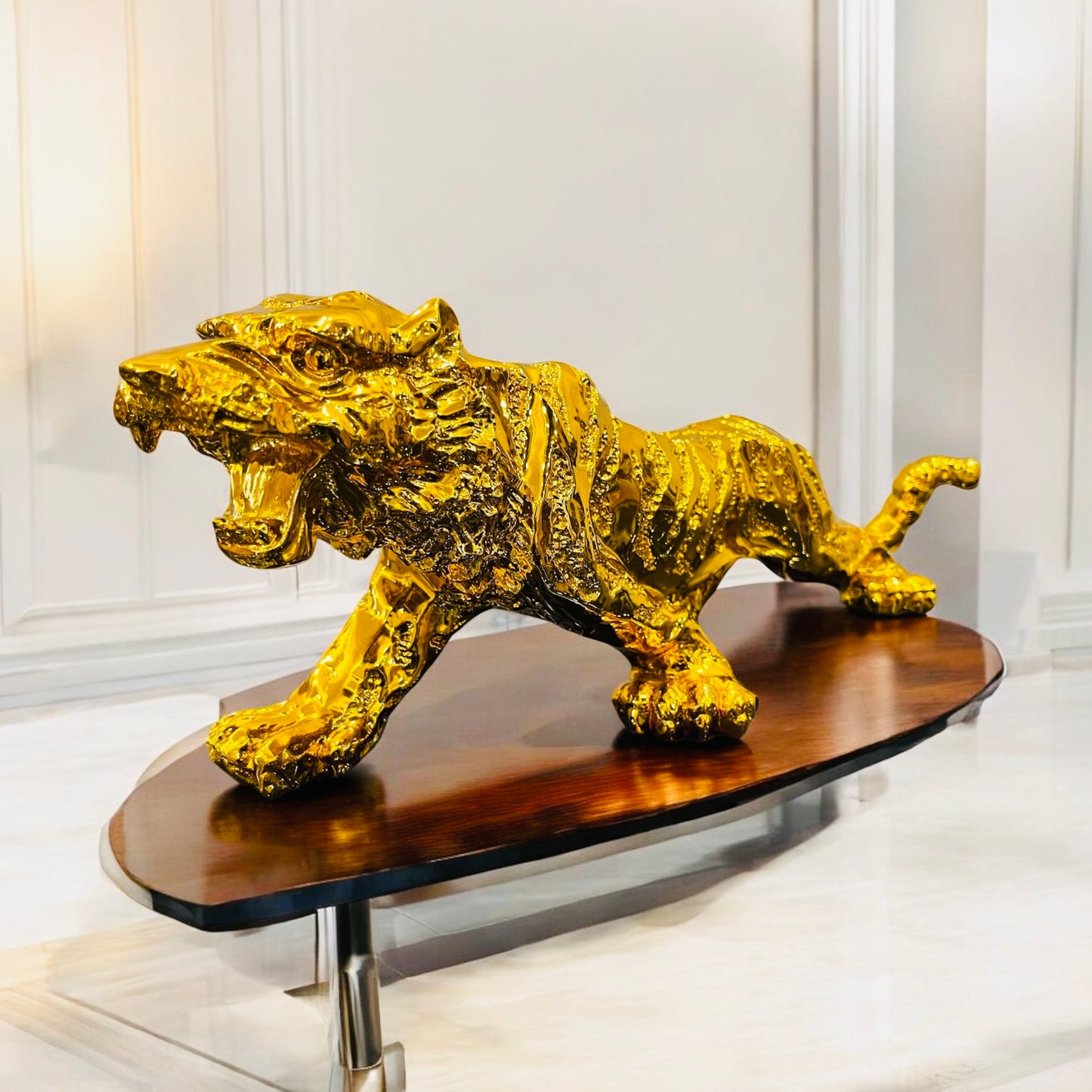 Royal Golden Resin Lion Showpiece for home decor