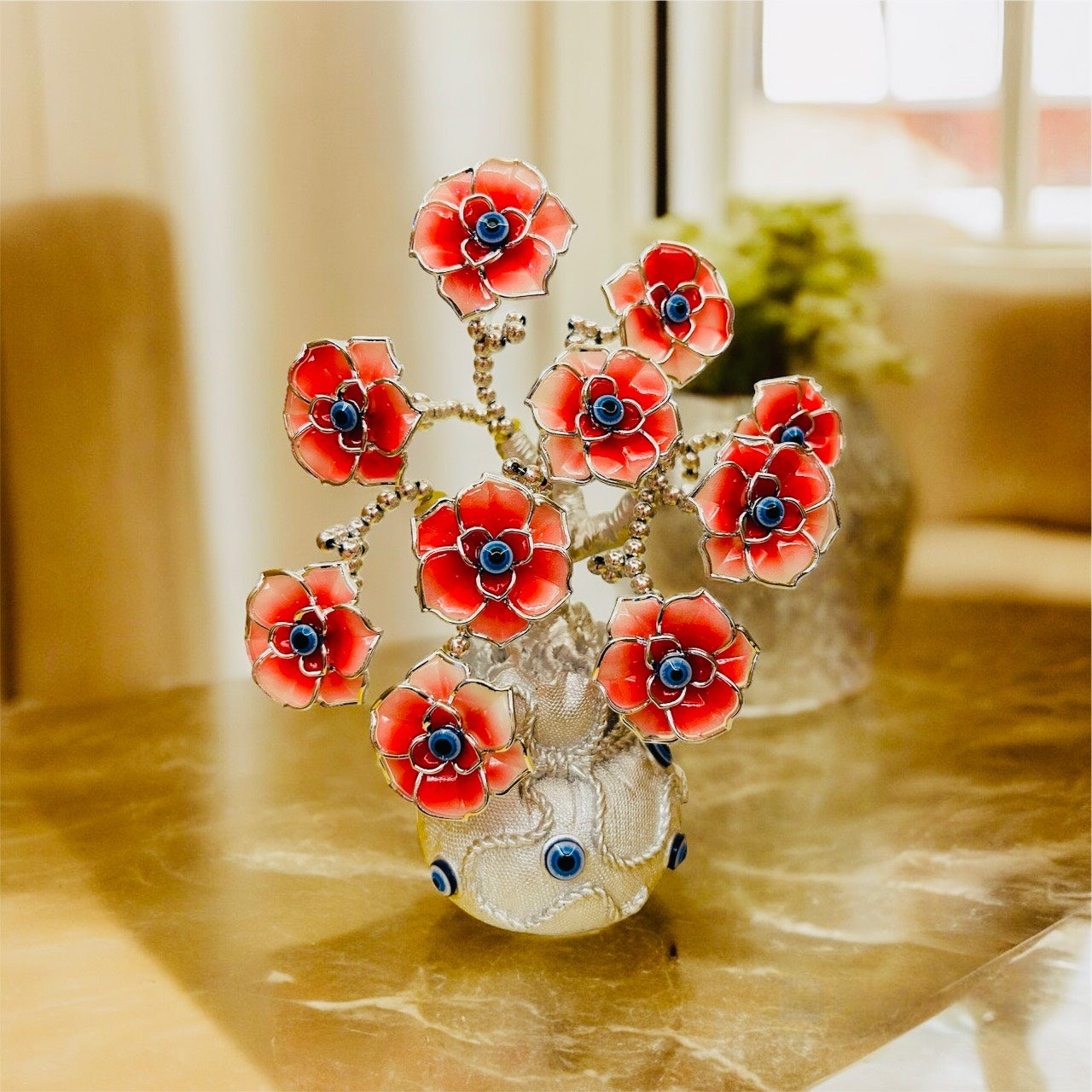 Evil Eye Tree for Good Luck, Gift & Decorative Showpiece, Home Decor