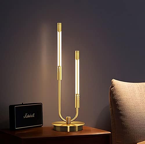 12W Three-Tone Table Lamp Nordic Light Luxury Copper Table Lamp Bedroom Bedside Lamp
