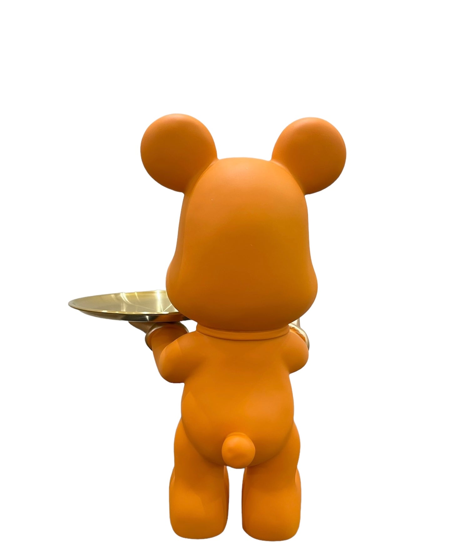 Multi-purpose Rabbit with Tray showpiece (Orange and Gold)
