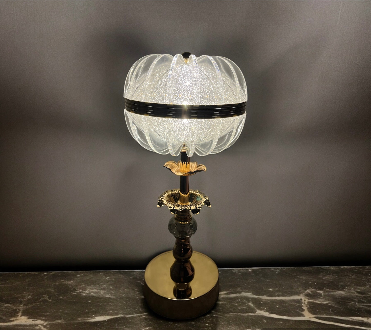 Crystal Table Lamp with 3 Light Modes