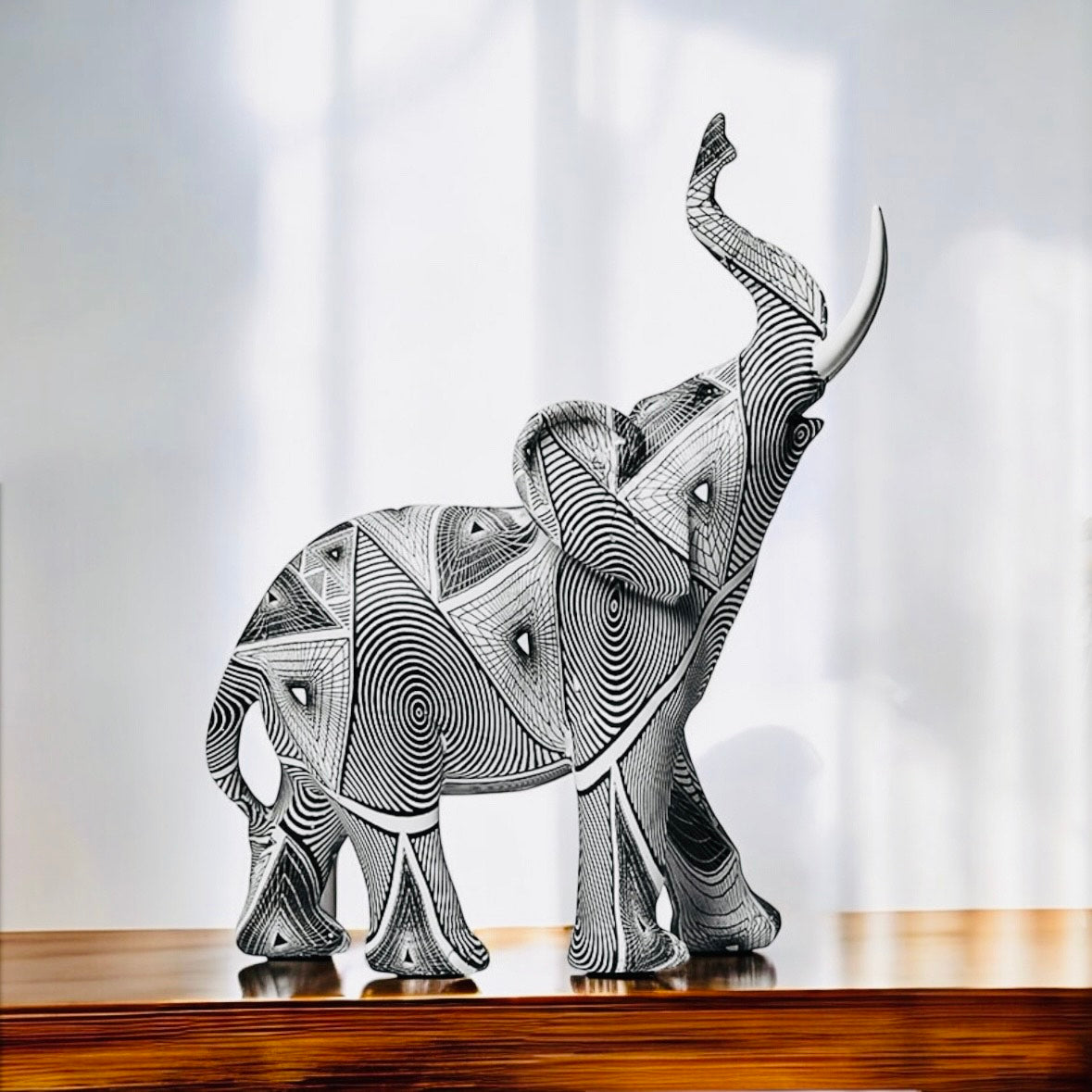 The Jaipur Royal Multicolor Pop Art Elephant Table Decorative Showpiece (Small)