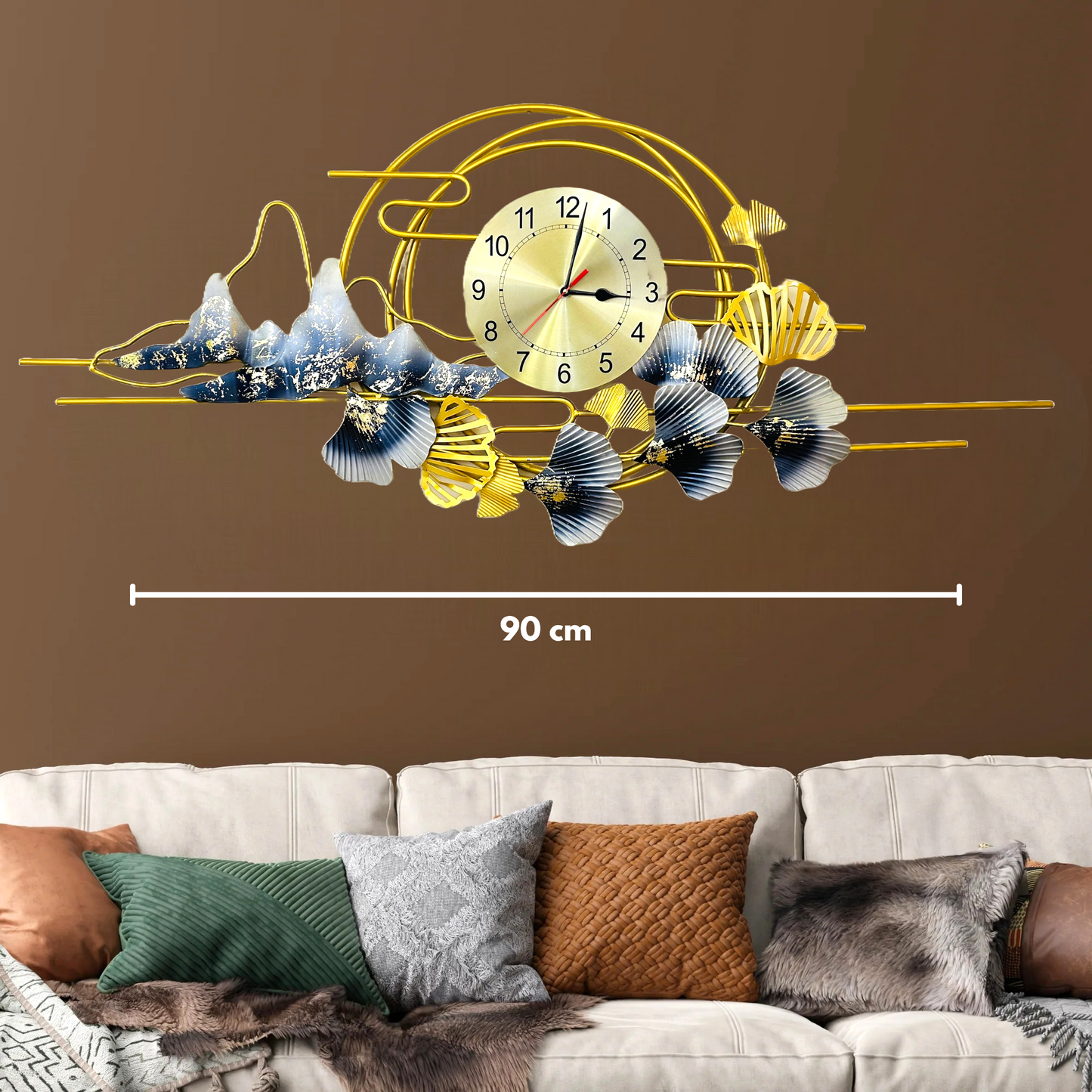 Metallic Infinity Metal Wall Art Clock