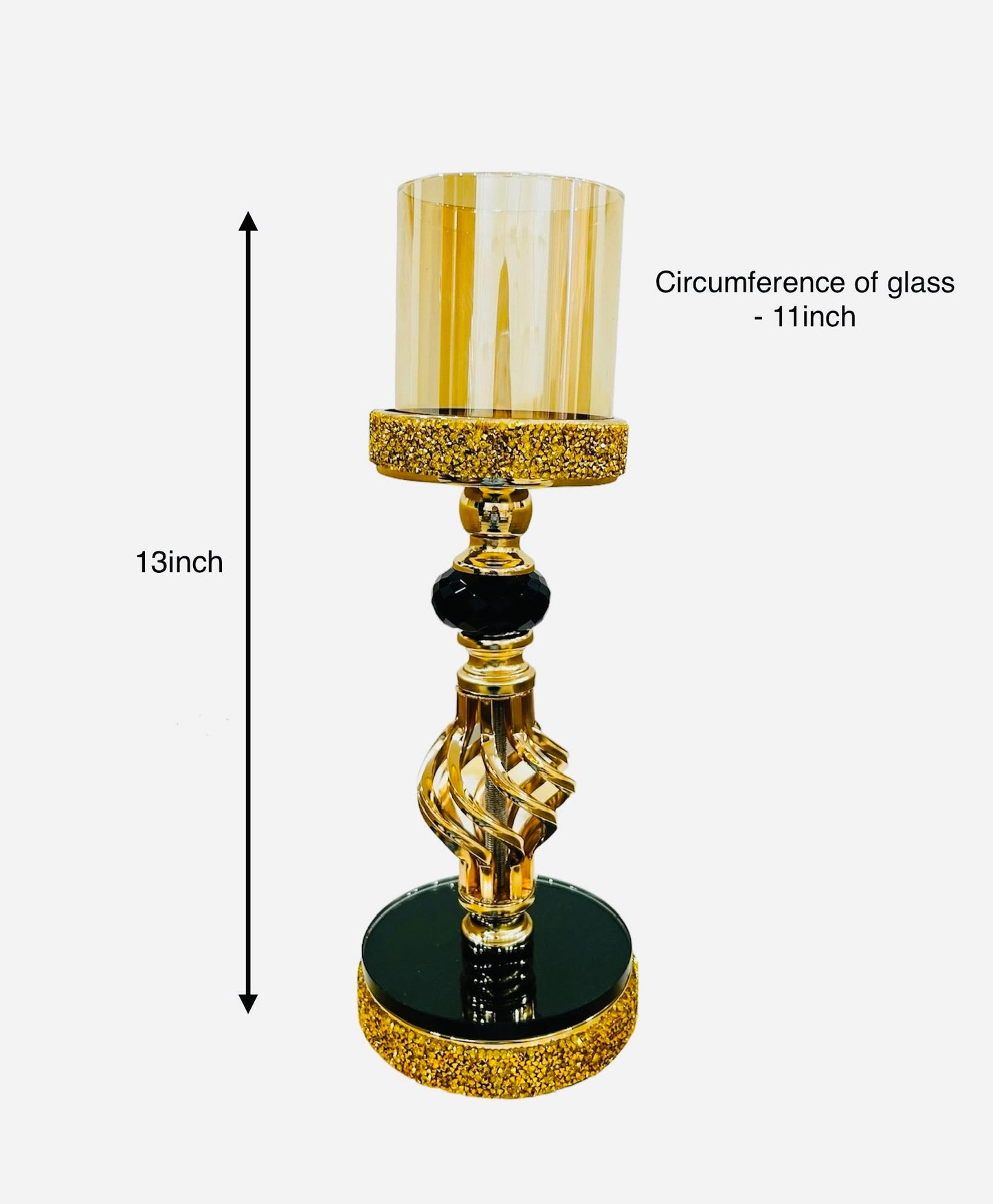 Luxury Candle stand with aluminium twist and shine Set of 2