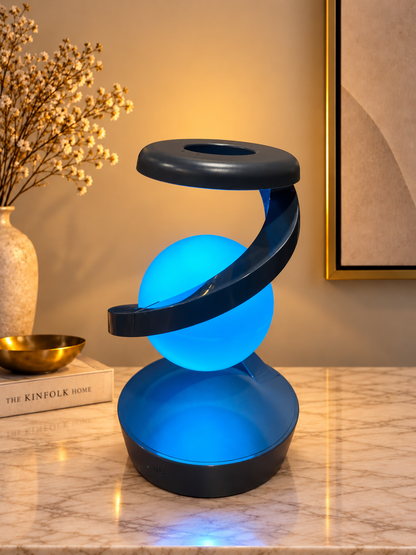 Rechargeable Motion Sensor Floating Ball Table Lamp with Rotating Feature, 8 Inch