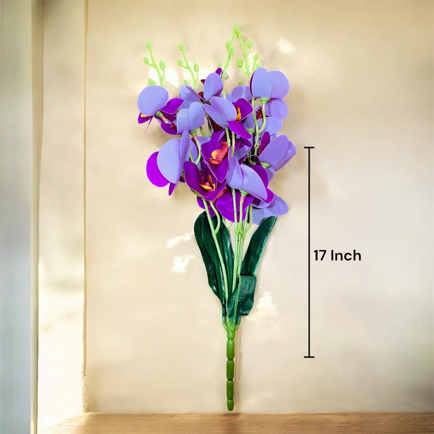 Artificial Spotted Orchid Stem Set of 5 Bouquet for Home and Office Decor