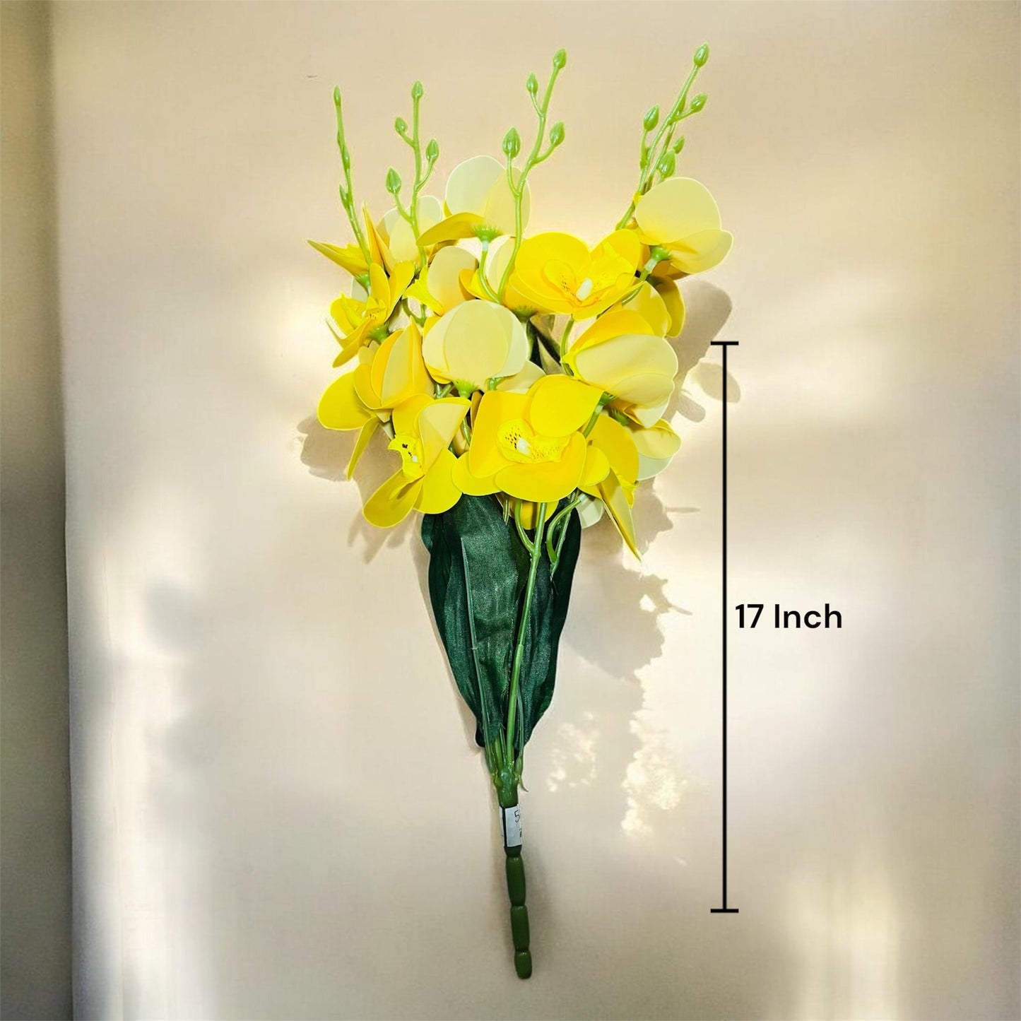 Artificial Spotted Orchid Stem Set of 5 Bouquet for Home and Office Decor