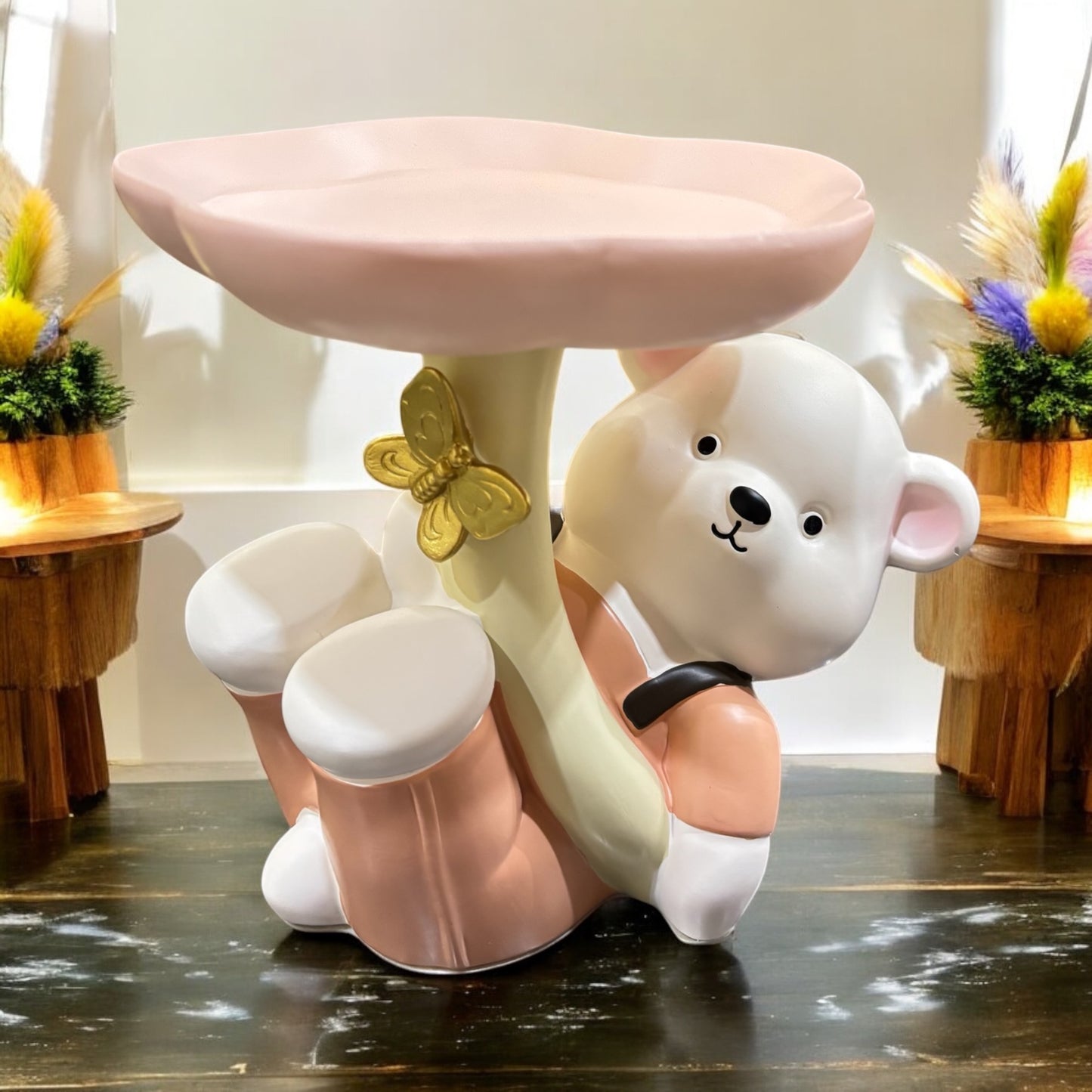 Multipurpose Bear Pink Tray for table decor and home decor