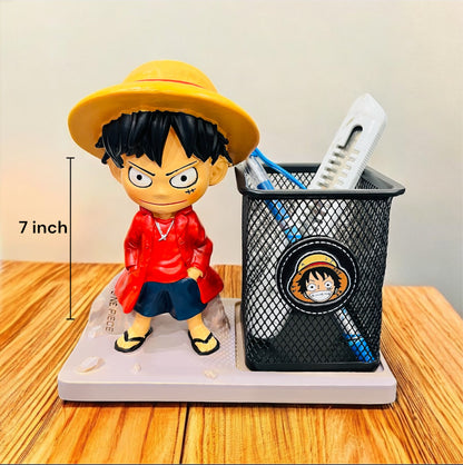 Luffy Resin and Metal Pen Stand- Desk Organizer for Home Decor