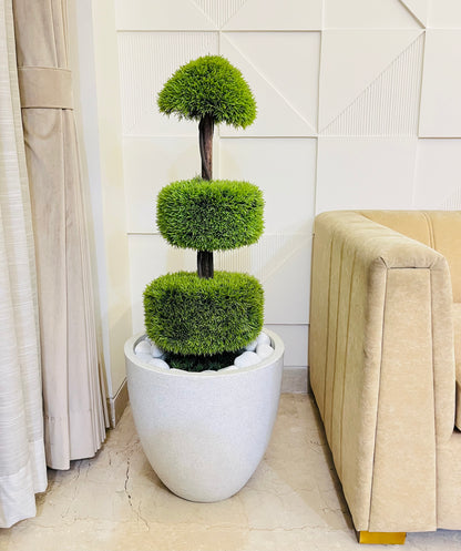 Artificial Cypress Topiary Ball Plant 4ft for Home and Office Decor