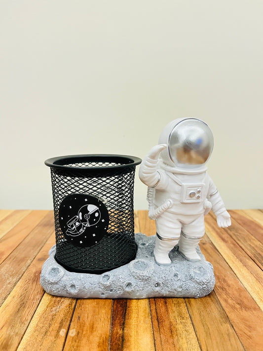 Astronaut Themed Pen Stand  – Decorative Desk Organizer