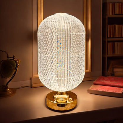 Luxury Crystal Touch Lamp with 3 Light Modes & Rechargeable Base