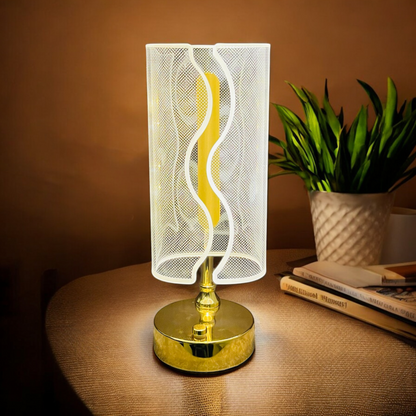 Adjustable Crystal Rectangle Table Lamp with 3 Light Modes and Brightness Control