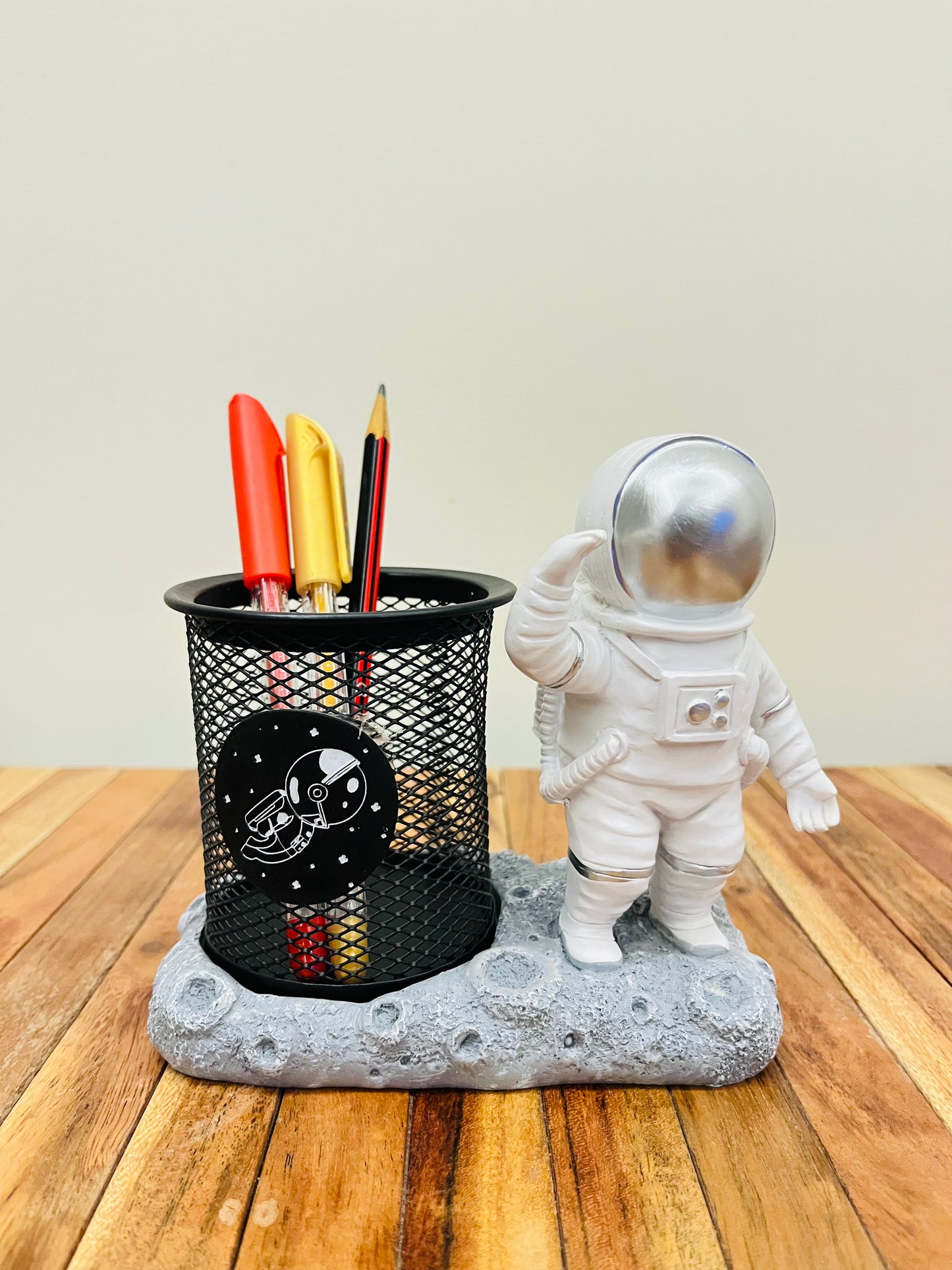 Astronaut Themed Pen Stand  – Decorative Desk Organizer