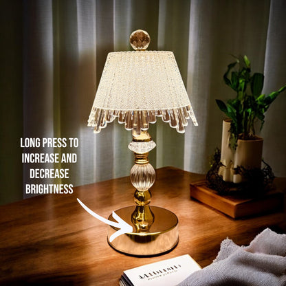 Elegant Crystal Potable Lamp with 3 Light Modes