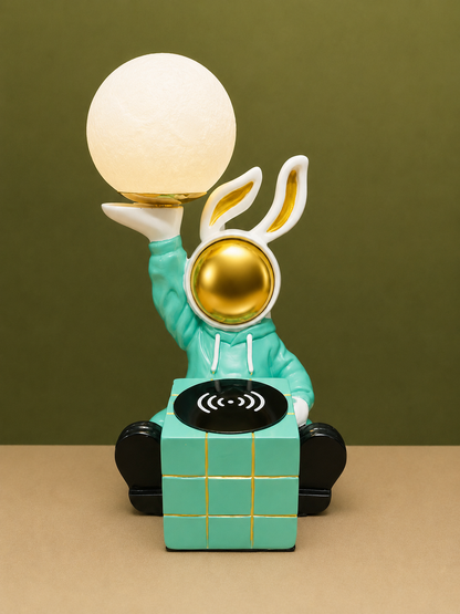 Bunny Wireless Charging Table Lamp with Decorative LED Globe