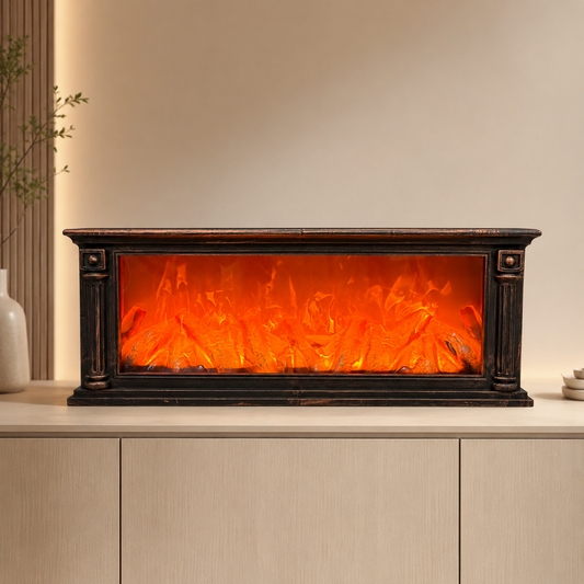 23-Inch Classic Artificial LED Firelamp with Realistic Flame Effect | Vintage Decorative Fireplace