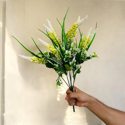 Artificial Foxtail Lily Fillers Bunch in Mixed Colors for Table Vases (Pack of 4 Stems)