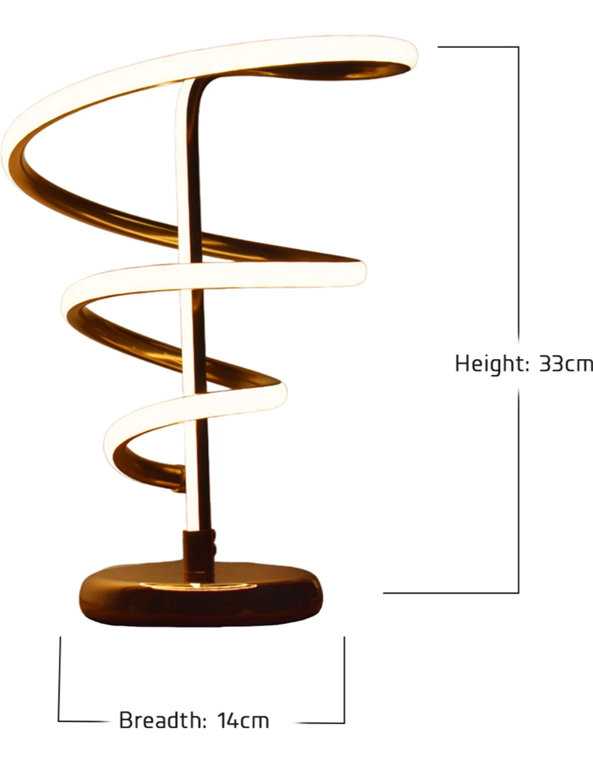 Spiral LED Table Lamp for Table Decor and Home Decor