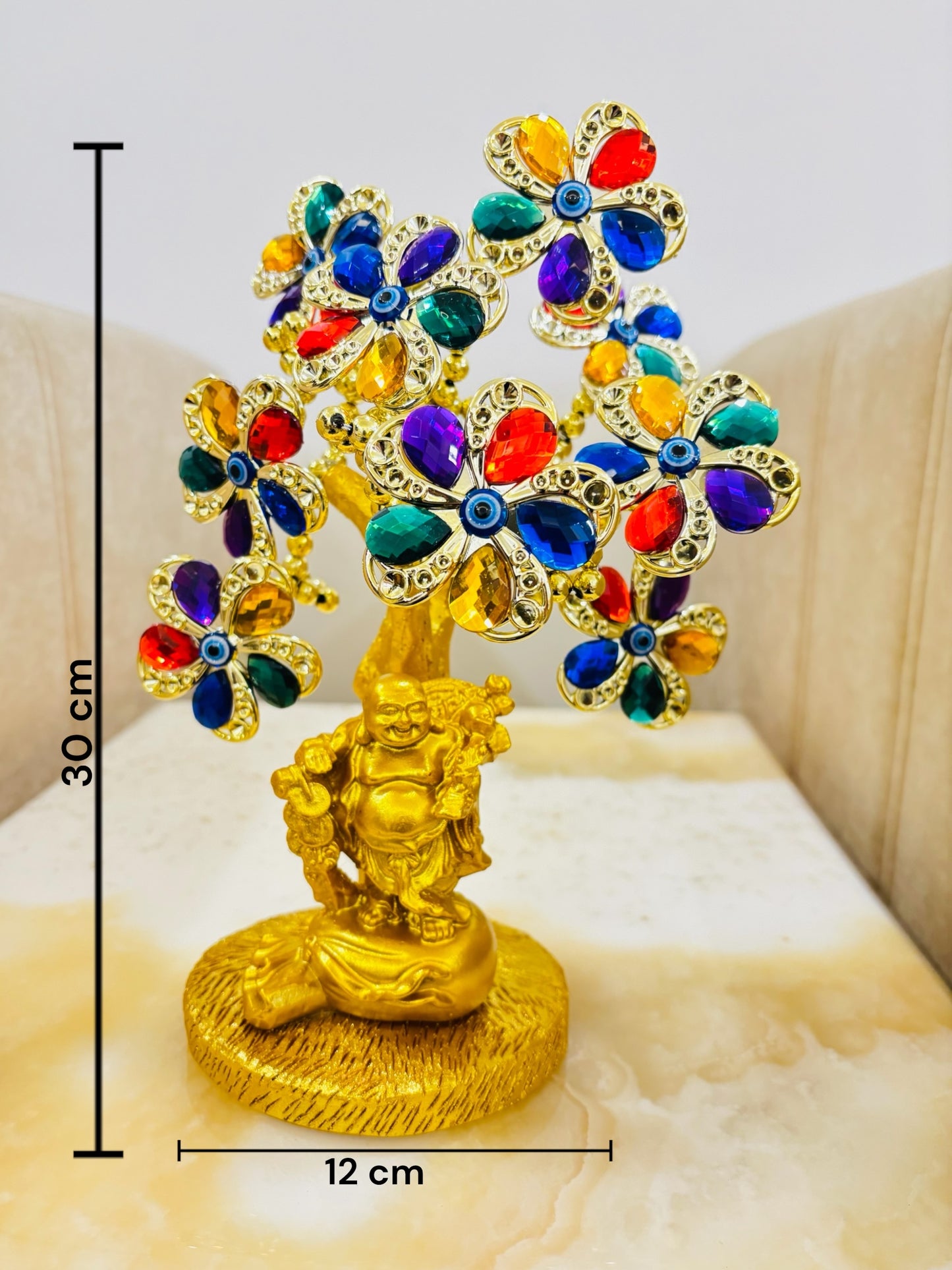 Laughing Buddha Evil Eye Tree