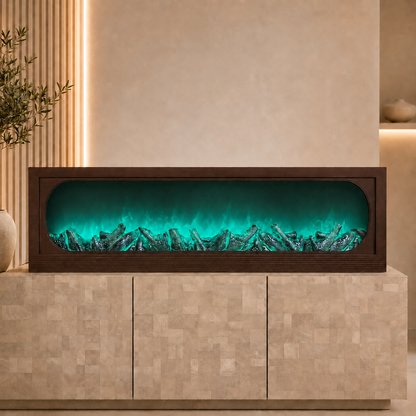 48 inches Multicolor LED Electric Fireplace with Remote Control – 16 Light Colors & Adjustable Brightness