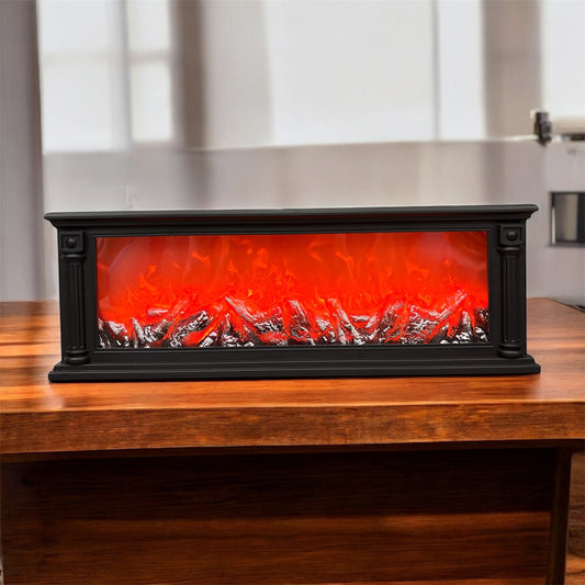 Modern LED Fireplace Flame Lamp – Realistic Ember Effect & Ambient Mood Light ( Black )