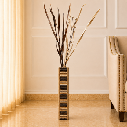 Premium Natural Bamboo Floor Vase – 29 Inch Tall Decorative Vase for Living Room & Home Decor