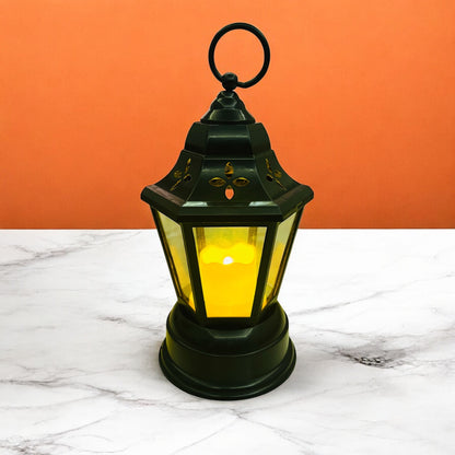 Vintage LED Lantern Light with Flickering Candle