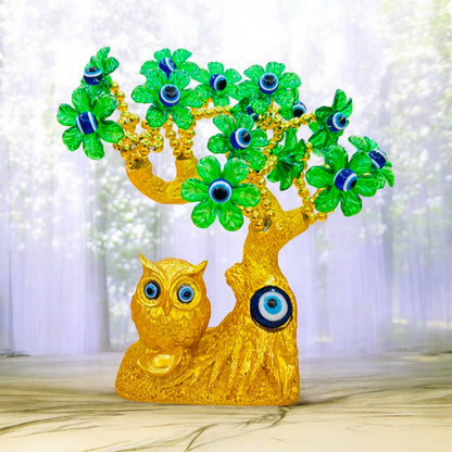 Owl Evil Eye Tree (Green)