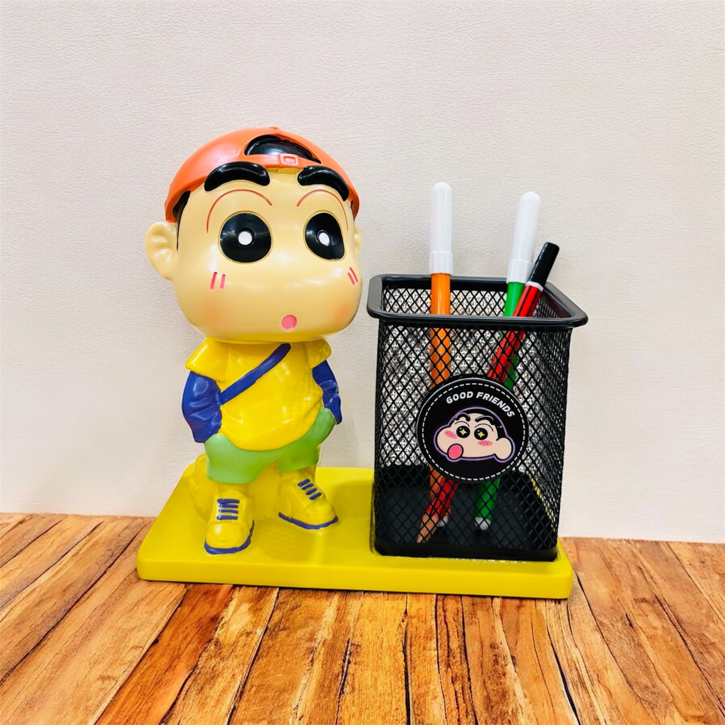 Shinchan Metal Pen Stand - Desk Organizer