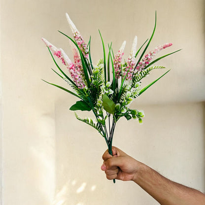 Artificial Foxtail Lily Fillers Bunch in Mixed Colors for Table Vases (Pack of 4 Stems)