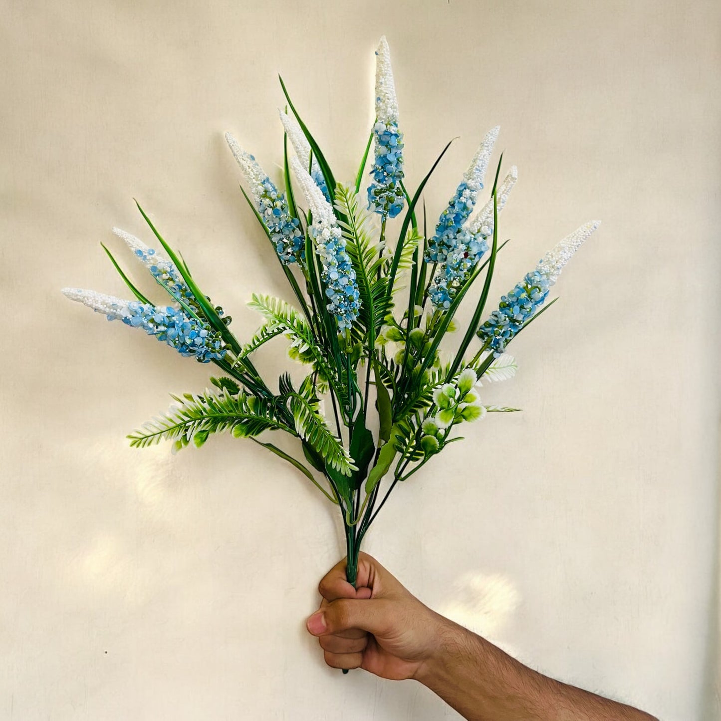 Artificial Foxtail Lily Fillers Bunch in Mixed Colors for Table Vases (Pack of 4 Stems)
