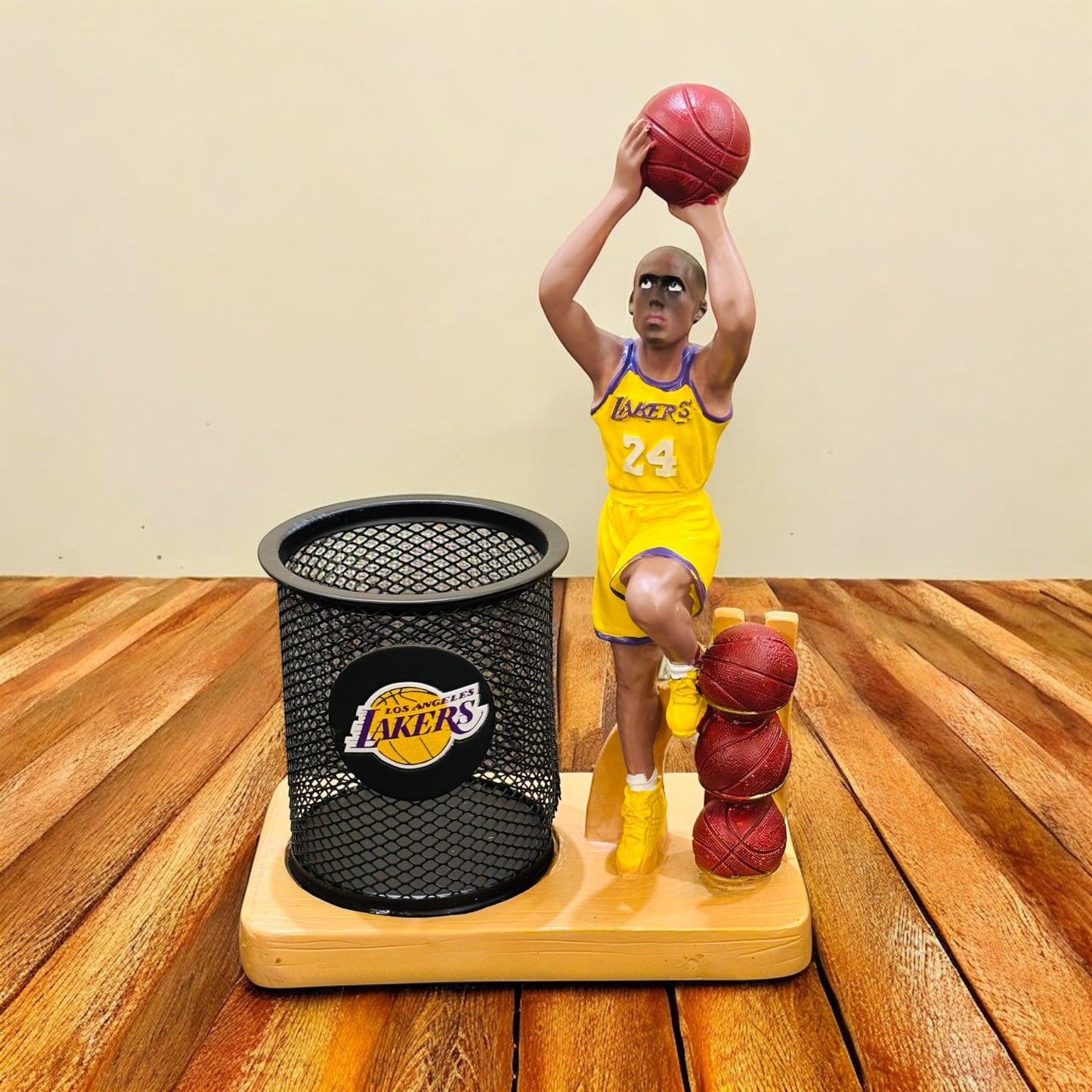 Lakers Basketball Player Pen Stand- Desk Organizer