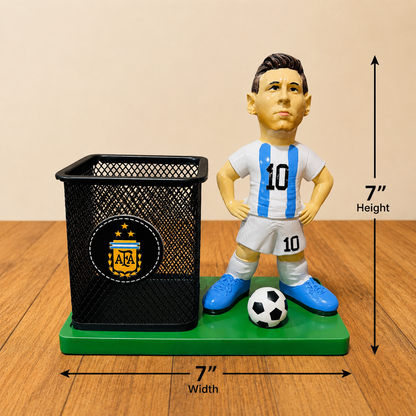 Messi Resin and Metal Pen Stand - Desk Organizer